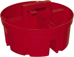 Bucket Boss - Red Plastic Bucket Organizer - 10" Diam x 6" High - Makers Industrial Supply