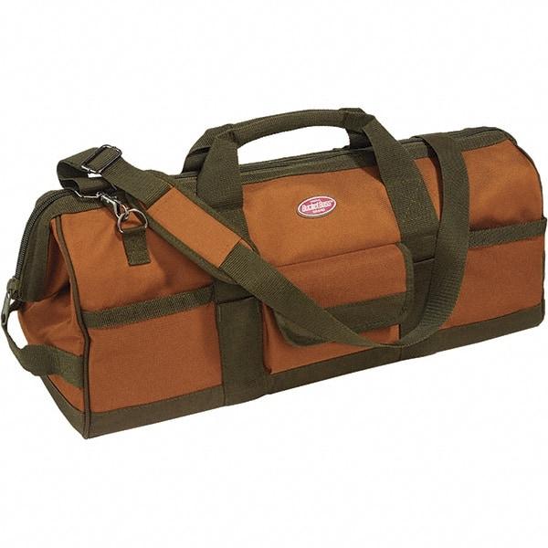 Bucket Boss - 16 Pocket Brown & Green Polyester Tool Bag - 24" Wide x 10" Deep x 10" High - Makers Industrial Supply