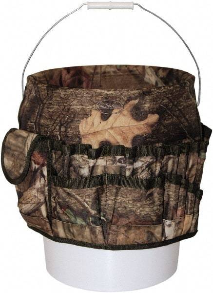 Bucket Boss - 20 Pocket General Purpose Holster - Polyester, Camouflage, 11" Wide x 11" High - Makers Industrial Supply