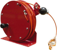 Reelcraft - 1/8 Inch x 100 Ft. Steel Stranded Cable Grounding Reel - Hand Crank Reel - Makers Industrial Supply