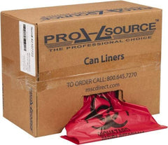 PRO-SOURCE - 45 Gal Capacity, Red, Hazardous Waste Bag - 1.3 mil Thick x 40" Wide x 47" High, Roll - Makers Industrial Supply