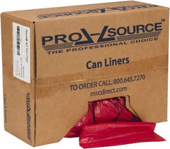 PRO-SOURCE - 32 Gal Capacity, Red, Hazardous Waste Bag - 1.3 mil Thick x 30" Wide x 43" High, Roll - Makers Industrial Supply