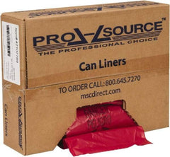 PRO-SOURCE - 30 Gal Capacity, Red, Hazardous Waste Bag - 1.3 mil Thick x 30" Wide x 37" High, Roll - Makers Industrial Supply