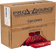 PRO-SOURCE - 16 Gal Capacity, Red, Hazardous Waste Bag - 1.3 mil Thick x 24" Wide x 31" High, Roll - Makers Industrial Supply