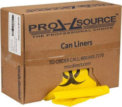 PRO-SOURCE - 33 Gal Capacity, Yellow, Hazardous Waste Bag - 1.3 mil Thick x 33" Wide x 39" High, Roll - Makers Industrial Supply