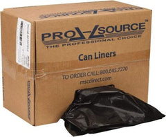 PRO-SOURCE - 1.5 mil Thick, Heavy-Duty Trash Bags - Linear Low-Density Polyethylene (LLDPE), Flat Pack Dispenser, 38" Wide x 58" High, Black - Makers Industrial Supply