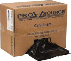 PRO-SOURCE - 2 mil Thick, Heavy-Duty Trash Bags - Linear Low-Density Polyethylene (LLDPE), Flat Pack Dispenser, 40" Wide x 46" High, Black - Makers Industrial Supply