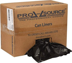 PRO-SOURCE - 2 mil Thick, Heavy-Duty Trash Bags - Linear Low-Density Polyethylene (LLDPE), Flat Pack Dispenser, 43" Wide x 47" High, Black - Makers Industrial Supply