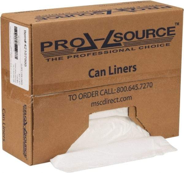 PRO-SOURCE - 1.5 mil Thick, Heavy-Duty Trash Bags - Hexene Resins, Roll Dispenser, 43" Wide x 47" High, Clear - Makers Industrial Supply