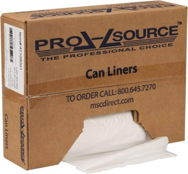 PRO-SOURCE - 1.5 mil Thick, Heavy-Duty Trash Bags - Hexene Resins, Roll Dispenser, 33" Wide x 39" High, Clear - Makers Industrial Supply