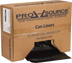 PRO-SOURCE - 1.1 mil Thick, Heavy-Duty Trash Bags - Hexene Resins, Roll Dispenser, 38" Wide x 58" High, Black - Makers Industrial Supply