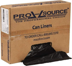 PRO-SOURCE - 1.1 mil Thick, Heavy-Duty Trash Bags - Hexene Resins, Roll Dispenser, 43" Wide x 47" High, Black - Makers Industrial Supply