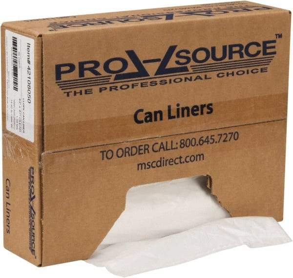 PRO-SOURCE - 1.1 mil Thick, Heavy-Duty Trash Bags - Hexene Resins, Roll Dispenser, 43" Wide x 47" High, Clear - Makers Industrial Supply