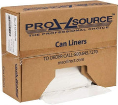 PRO-SOURCE - 1.1 mil Thick, Heavy-Duty Trash Bags - Hexene Resins, Roll Dispenser, 40" Wide x 46" High, White - Makers Industrial Supply