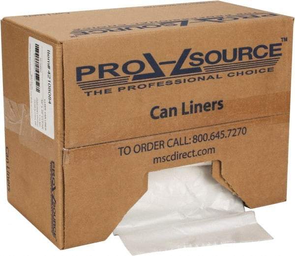 PRO-SOURCE - 1.1 mil Thick, Heavy-Duty Trash Bags - Hexene Resins, Roll Dispenser, 33" Wide x 39" High, Clear - Makers Industrial Supply