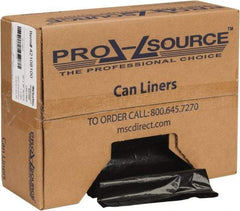 PRO-SOURCE - 1.1 mil Thick, Heavy-Duty Trash Bags - Hexene Resins, Roll Dispenser, 30" Wide x 36" High, Black - Makers Industrial Supply