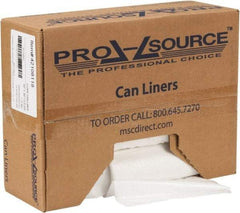 PRO-SOURCE - 1.1 mil Thick, Heavy-Duty Trash Bags - Hexene Resins, Roll Dispenser, 30" Wide x 36" High, Clear - Makers Industrial Supply