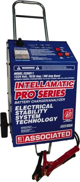 Associated Equipment - 12/24 Volt Automatic Charger/Maintainer - 70 Amps/35 Amps, 200 Starter Amps - Makers Industrial Supply