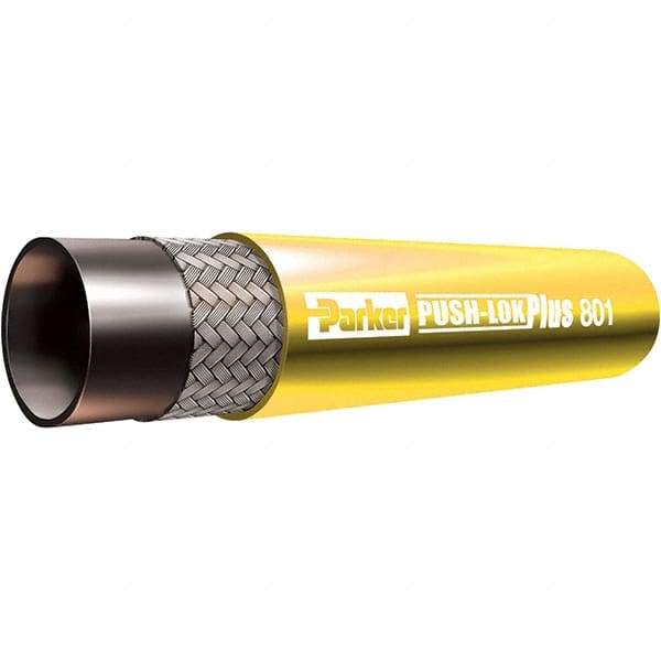 Parker - 3/8" ID CTL Push-on Air Hose - 350 Working psi, -40 to 257°F, Yellow - Makers Industrial Supply