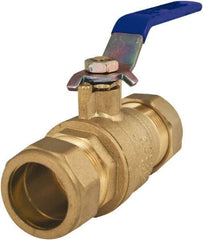 Legend Valve - 1" Pipe, Full Port, Lead Free Brass Full Port Ball Valve - 2 Piece, Comp x Comp Ends, Lever Handle, 600 WOG - Makers Industrial Supply