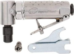 Ingersoll-Rand - 1/4" Collet, Angle Handle, Angle Air Die Grinder - 21,000 RPM, Front Exhaust, 24 CFM, 0.25 hp, 1/4" Inlet - Makers Industrial Supply