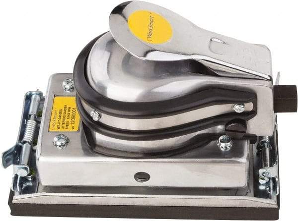 Value Collection - 8,000 OPM, 4 CFM Air Consumption, 90 psi Air Pressure, Palm Air Orbital Sander - Rectangular Pad, 1/4 NPT Inlet - Makers Industrial Supply