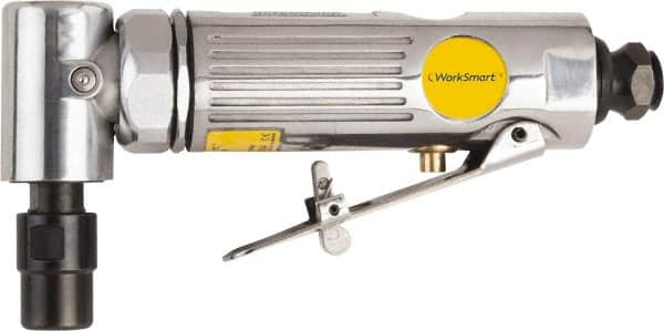 Value Collection - 1/4" Collet, Angle Handle, Air Angle Die Grinder - 22,000 RPM, Front Exhaust, 4 CFM, 0.3 hp, 90 psi, 1/4 NPT Inlet - Makers Industrial Supply