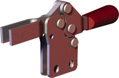 De-Sta-Co - 151 Lb Holding Capacity, Horizontal Handle, Manual Hold Down Toggle Clamp - 60° Handle Movement, 90° Bar Opening, U-Bar, Flanged Base, Carbon Steel - Makers Industrial Supply