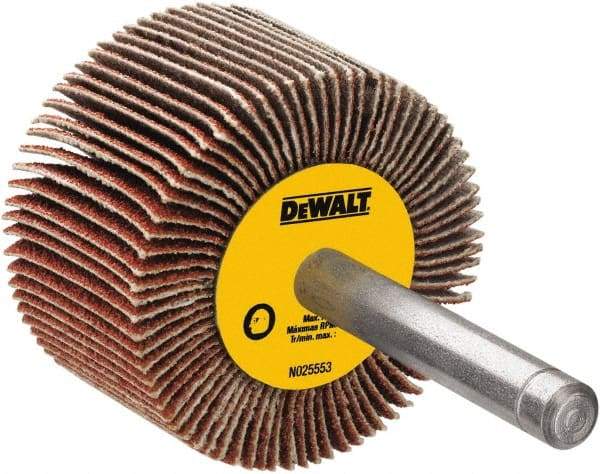 DeWALT - 6-1/2" Diam, 50 Grit Aluminum Oxide Unmounted Flap Wheel - 1" Hole, 2" Wide, Coated, Coarse Grade, 5,800 Max RPM - Makers Industrial Supply