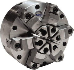 Buck Chuck Company - 6 Jaws, 6" Diam, Self Centering Manual Lathe Chuck - Plain Back Mount Spindle, Adjustable, Reversible, 1,600 Max RPM, 1-11/16" Through Hole Diam, Cast Iron - Makers Industrial Supply