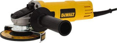 DeWALT - 4-1/2" Wheel Diam, 12,000 RPM, Corded Angle & Disc Grinder - 5/8-11 Spindle, 120 Volts, 7 Amps - Makers Industrial Supply