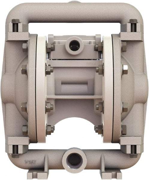 Versa-Matic - 1/2" NPT, Air Operated Diaphragm Pump - PTFE Diaphragm, Aluminum Housing - Makers Industrial Supply