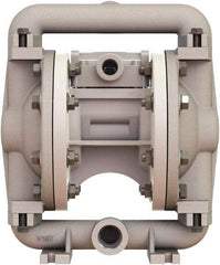 Versa-Matic - 1/2" NPT, Air Operated Diaphragm Pump - PTFE Diaphragm, Stainless Steel Housing - Makers Industrial Supply