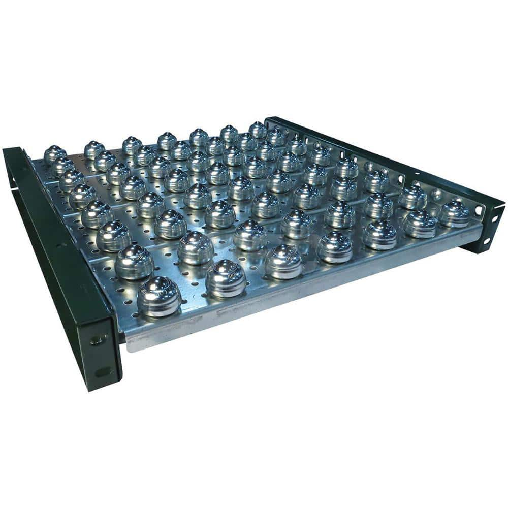 Conveyor Accessories; Type: Ball Transfer Plate; Width (Inch): 51; For Use With: 1.9″ diameter roller conveyor frames and 1-3/8″ roller conveyor; Overall Height: 3.8000 in; Material: Steel; Overall Length (Inch): 48.00; Length: 48.00; Overall Length: 48.0