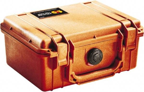 Pelican Products, Inc. - 7-51/64" Wide x 4-19/64" High, Clamshell Hard Case - Orange, Polyethylene - Makers Industrial Supply