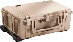 Pelican Products, Inc. - 20-15/32" Wide x 12-29/64" High, Clamshell Hard Case - Tan, Polyethylene - Makers Industrial Supply