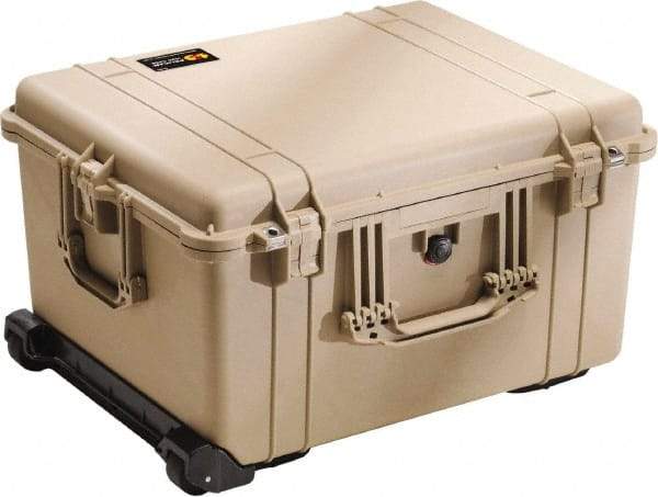 Pelican Products, Inc. - 19-37/64" Wide x 13-29/32" High, Clamshell Hard Case - Tan, Polyethylene - Makers Industrial Supply