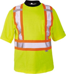 Viking - Size 4XL, Hi-Viz Lime, High Visibility, Short Sleeve T-Pocket, - 58" Chest, 1 Pocket, Cotton/Polyester/Mesh - Makers Industrial Supply