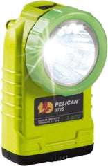 Pelican Products, Inc. - White LED Bulb, 233 Lumens, Right Angle Flashlight - Yellow Plastic Body, 4 AA Alkaline Batteries Not Included - Makers Industrial Supply