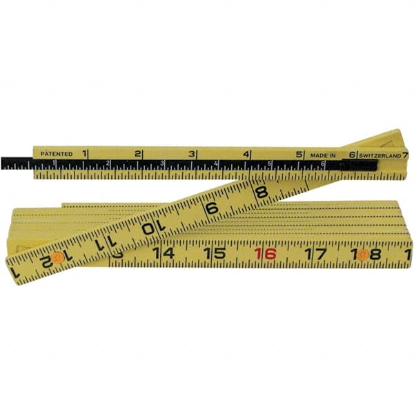 Wiha - Folding Rules Overall Length (Feet): 6.00 Graduation (Inch): 1/16 - Makers Industrial Supply