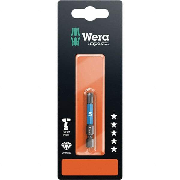 Wera - 4mm Hex Screwdriver Bit - 1/4" Drive, 50mm OAL - Makers Industrial Supply