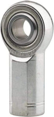 Made in USA - 1" ID, 2-3/4" Max OD, 76,205 Lb Max Static Cap, Plain Female Spherical Rod End - 1-1/4 - 12 LH, 0.469" Shank Diam, 2-1/8" Shank Length, Alloy Steel with Steel Raceway - Makers Industrial Supply