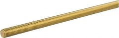 Made in USA - 5/8-18 UNF (Fine), 2' Long, Brass General Purpose Threaded Rod - Uncoated, Right Hand Thread - Makers Industrial Supply