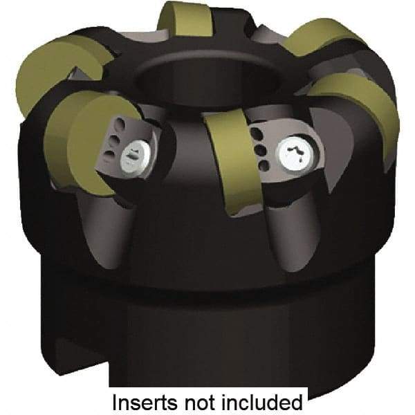 Kennametal - 2-1/2" Cut Diam, 1/4" Max Depth, 3/4" Arbor Hole, 6 Inserts, RNGN120400 Insert Style, Indexable Copy Face Mill - KCRA Cutter Style, 20,300 Max RPM, 1-3/4 High, Series KCRA - Makers Industrial Supply