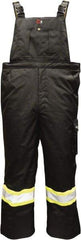 Viking - Size S, Black, Flame Resistant/Retardant, Rain, Cold Weather Bib Overall - No Pockets - Makers Industrial Supply