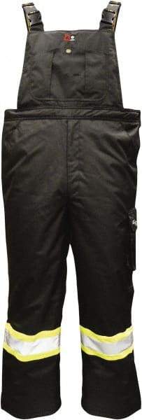 Viking - Size L, Black, Flame Resistant/Retardant, Rain, Cold Weather Bib Overall - No Pockets - Makers Industrial Supply