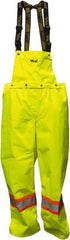 Viking - Size XL, High Visibility Lime, Rain, Cold Weather Bib Overall - No Pockets - Makers Industrial Supply