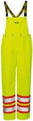 Viking - Size 3XL, High Visibility Yellow, Rain, Wind Resistant Bib Overall - No Pockets - Makers Industrial Supply