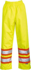 Viking - Size S, High Visibility Lime, Rain, Wind Resistant Pants - No Pockets - Makers Industrial Supply