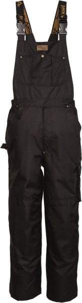 Viking - Size L, Black, Rain, Wind Resistant Bib Overall - No Pockets - Makers Industrial Supply